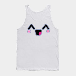 Kawaii cute raised eye happy face Tank Top